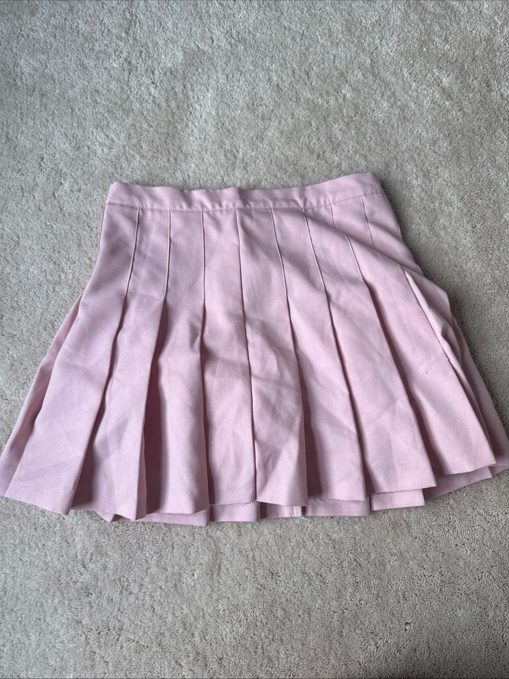 Studio Pleated Mini Skirt in Light Pink